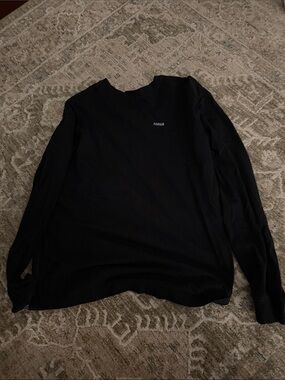 Men's Black Long Sleeve Crew Tee